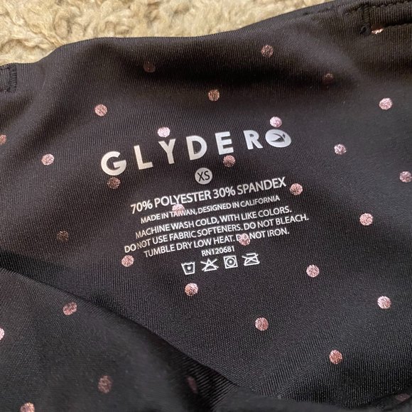 Glyder metallic POLKA DOT leggings / pants workout - Picture 2 of 2